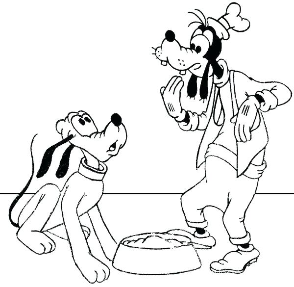 600x585 Pluto Coloring Page Mickey And Coloring Pages Mickey Minnie Pluto