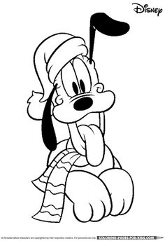 236x344 Pluto Very Happy Christmas Coloring Pages