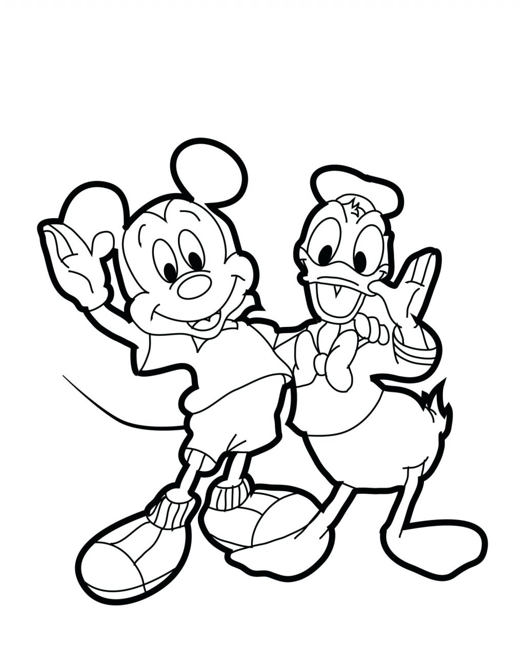 1024x1284 Coloring Page Mickey Coloring Page Mouse And Duck Pages Baby