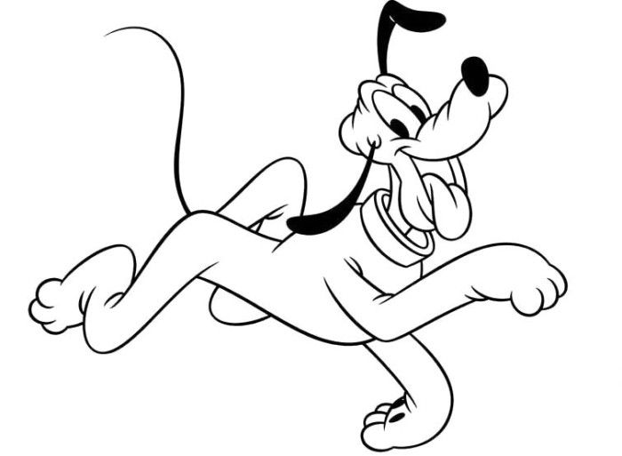 700x513 Printable Cute Pluto The Dog Coloring Pages
