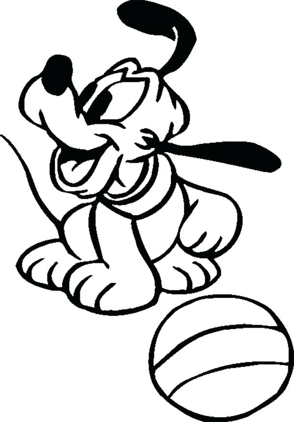 600x859 Little The Dog Coloring Page Color Pluto Halloween Pages Murs
