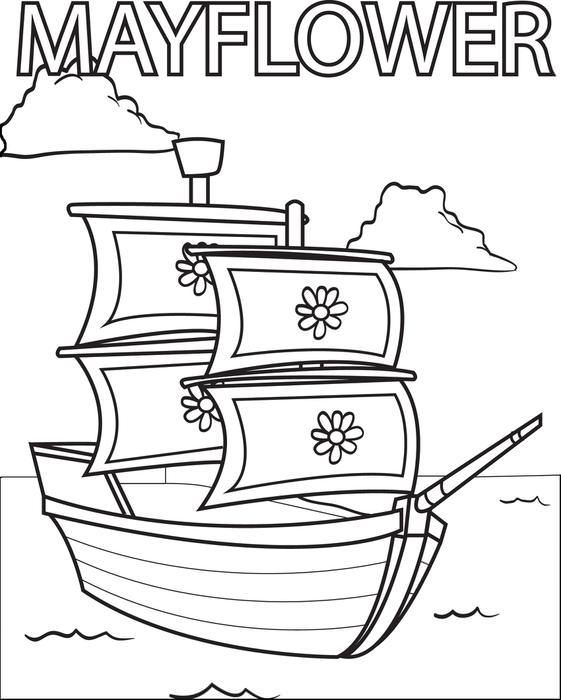 561x700 Pilgrims Mayflower Coloring Pages