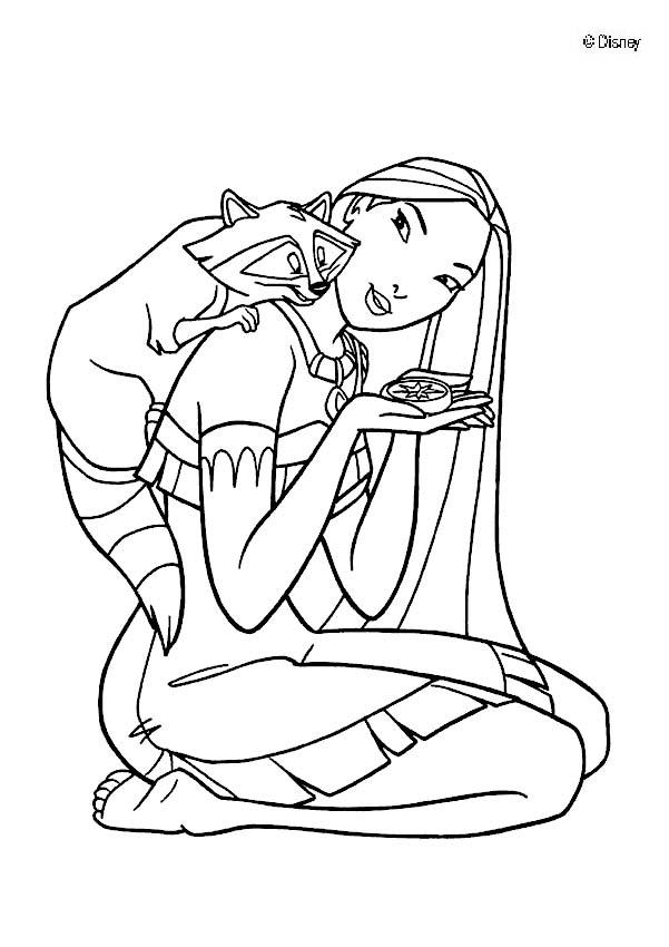 601x850 Pocahontas And Meeko Coloring Pages