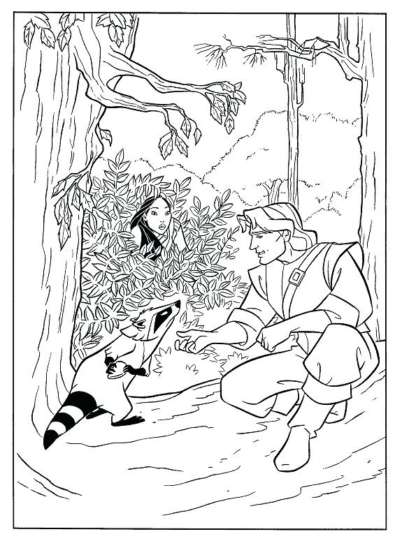 575x775 Coloriage Pocahontas Percy
