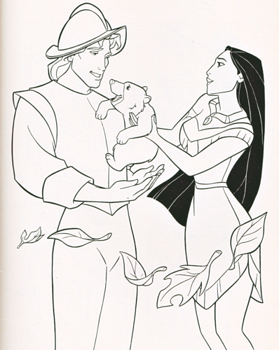 398x500 Caring Pocahontas John Smith Coloring Pages Play Coloring