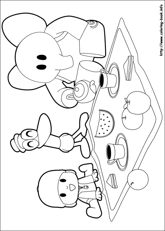 567x794 Pocoyo Coloring Picture
