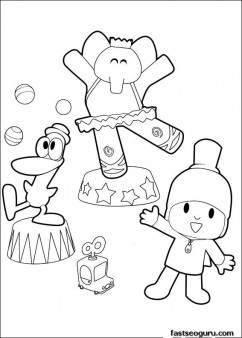 242x338 Print Out Coloring Pages Pocoyo Pato And Elly Play Surkres