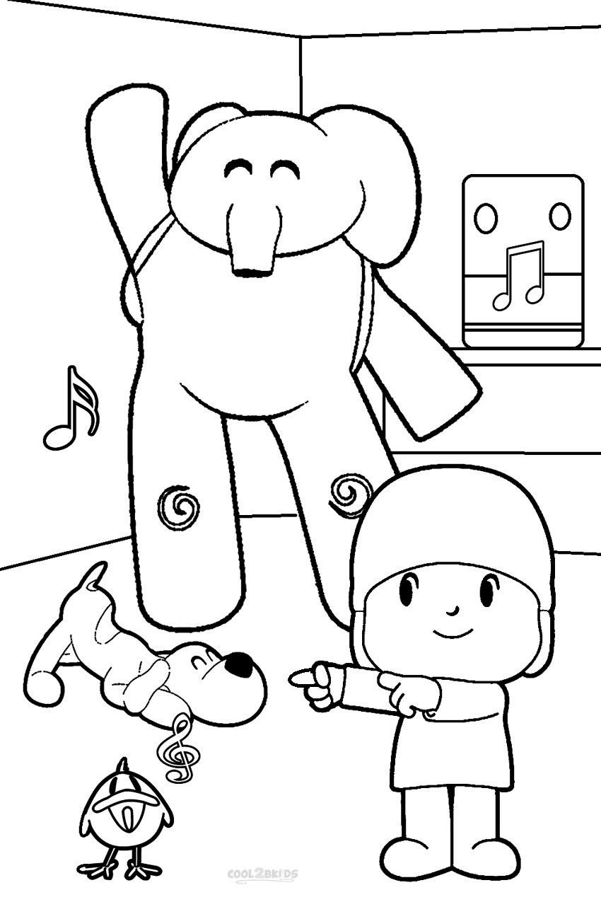 850x1275 Printable Pocoyo Coloring Pages For Kids Film Tv