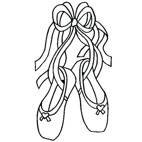 600x600 Pointe Shoes Coloring Pages Dance Shoes Coloring Pages