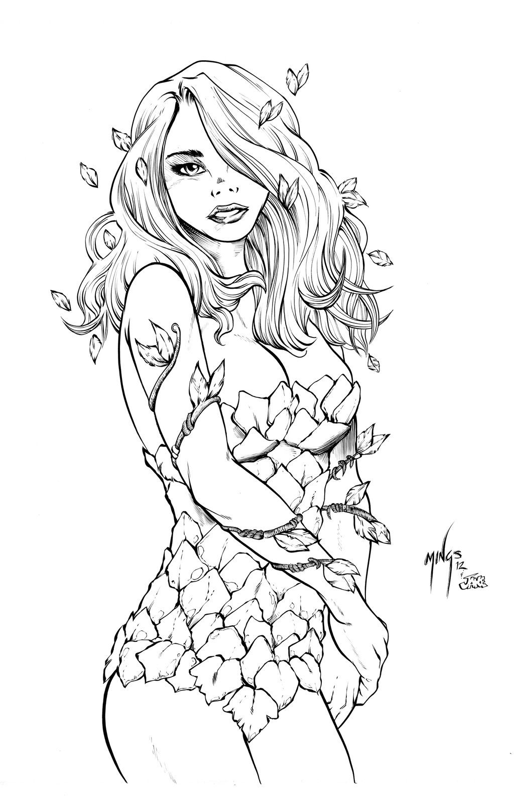 1024x1595 Coloring Pages Poison Ivy