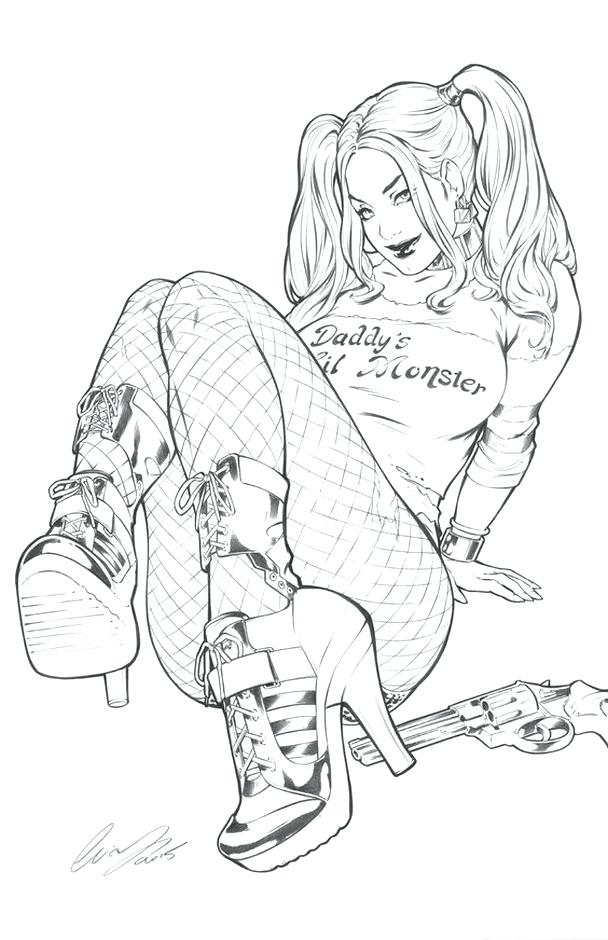 608x940 Poison Ivy Coloring Page