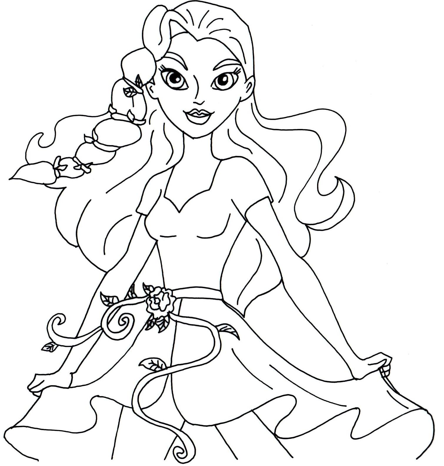 1508x1582 Free Printable Super Hero High Coloring Pages Poison Ivy Super