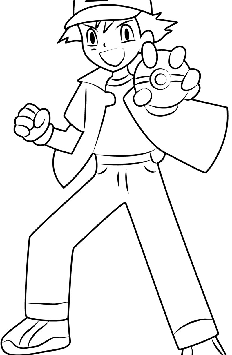 800x1224 Pokemon Ash Coloring Page Central Best Pages Acpra