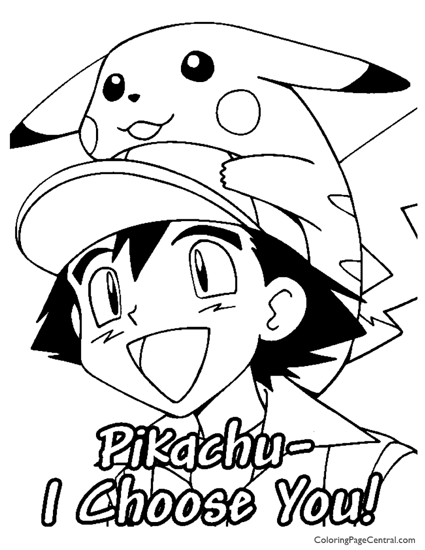 850x1100 Pokemon Ash Coloring Page Coloring Page Central