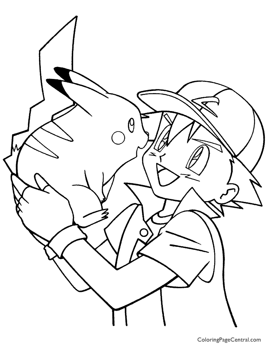 850x1100 Pokemon Ash Coloring Page Coloring Page Central