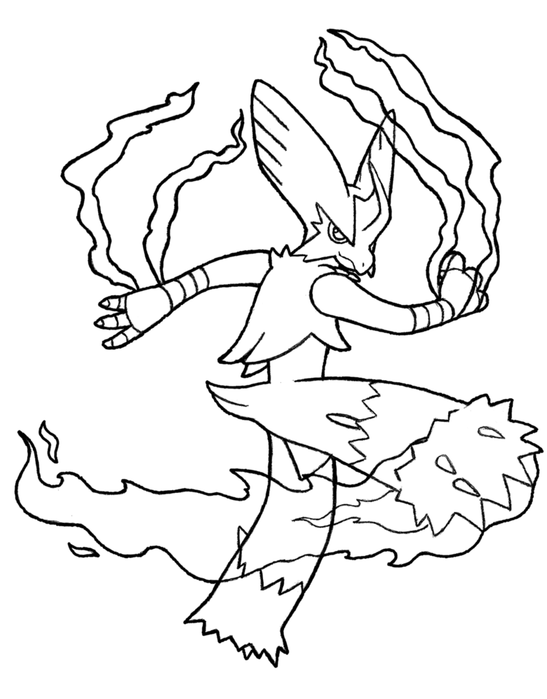 791x1011 Interesting Blaziken Coloring Page Pokemon Pages Printable Mudkip