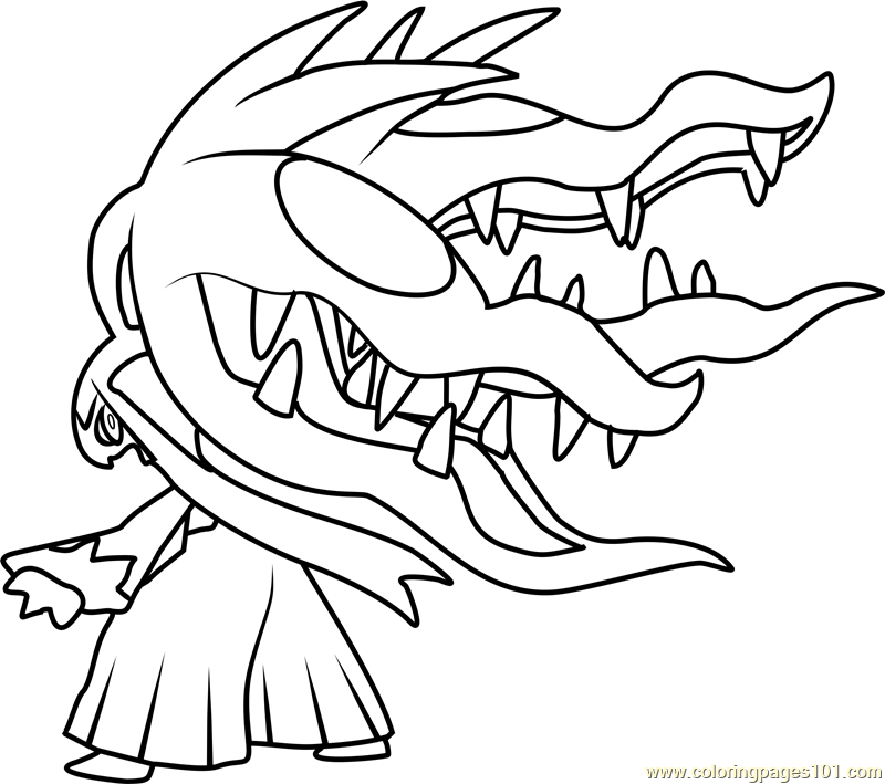800x709 Mega Mawile Pokemon Coloring Page