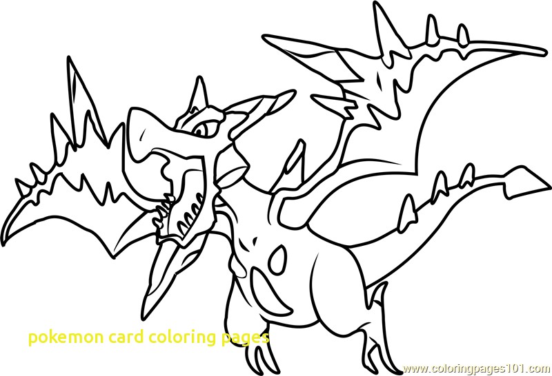 800x546 Pokemon Card Coloring Pages With Mega Aerodactyl Pokemon Coloring