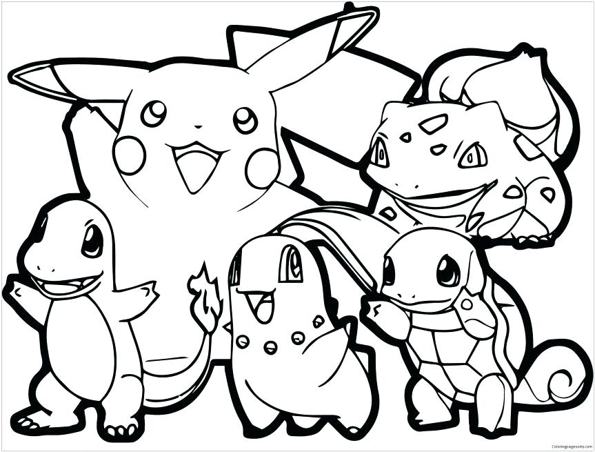 863x655 Pokemon Christmas Coloring Pages Adult Page And Ash Free Best
