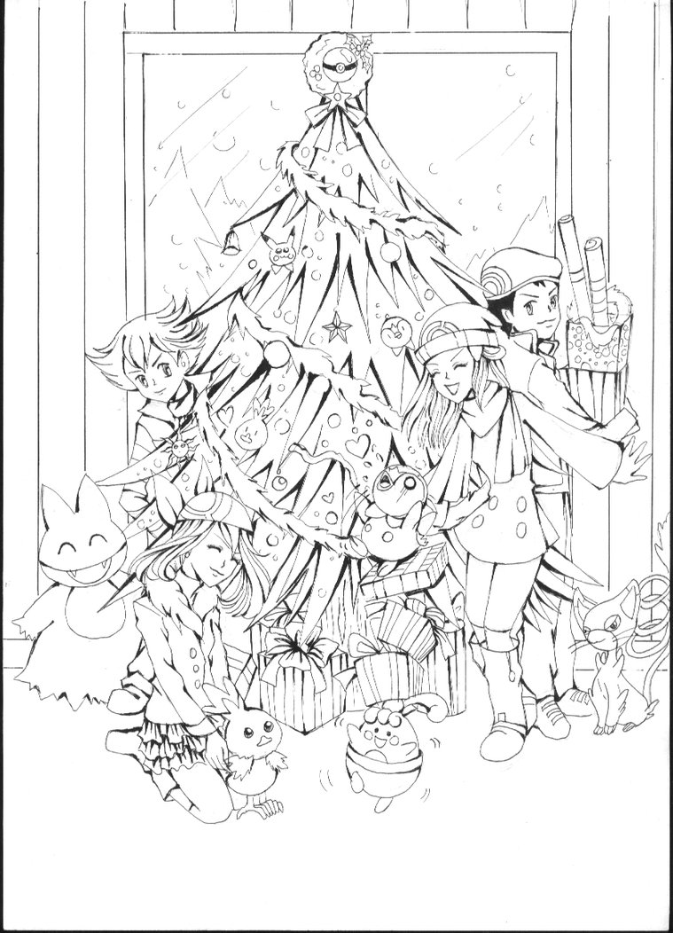 759x1052 Pokemon Christmas Coloring Pages Pokemon Christmas Coloring Pages