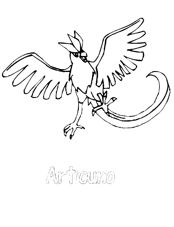 600x779 Articuno Pokemon Coloring Page