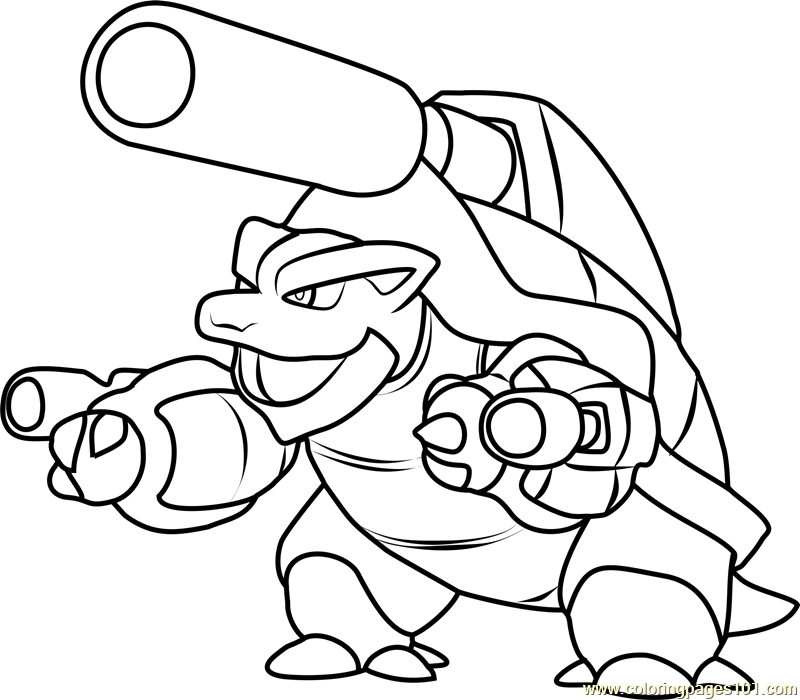 800x700 Pokemon Blastoise Coloring Page