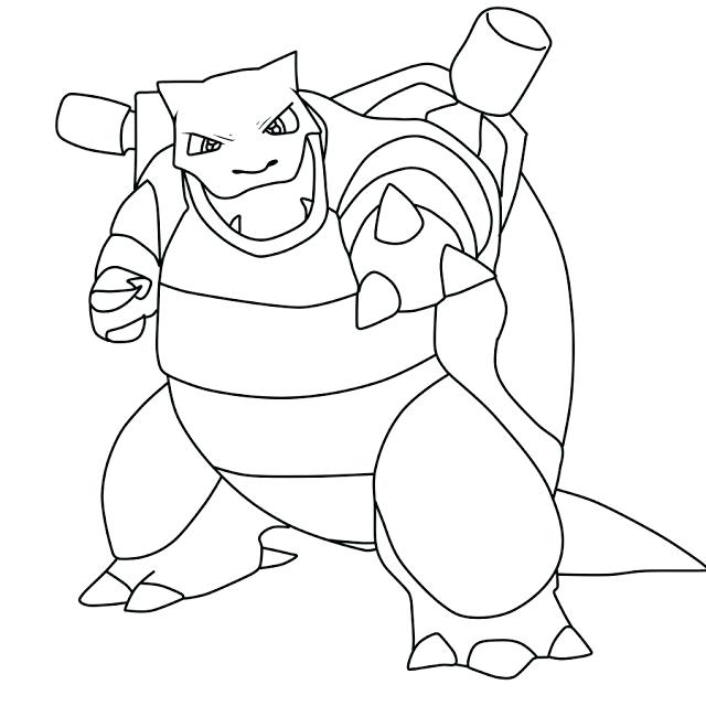 640x640 Pokemon Coloring Pages Mega Blastoise