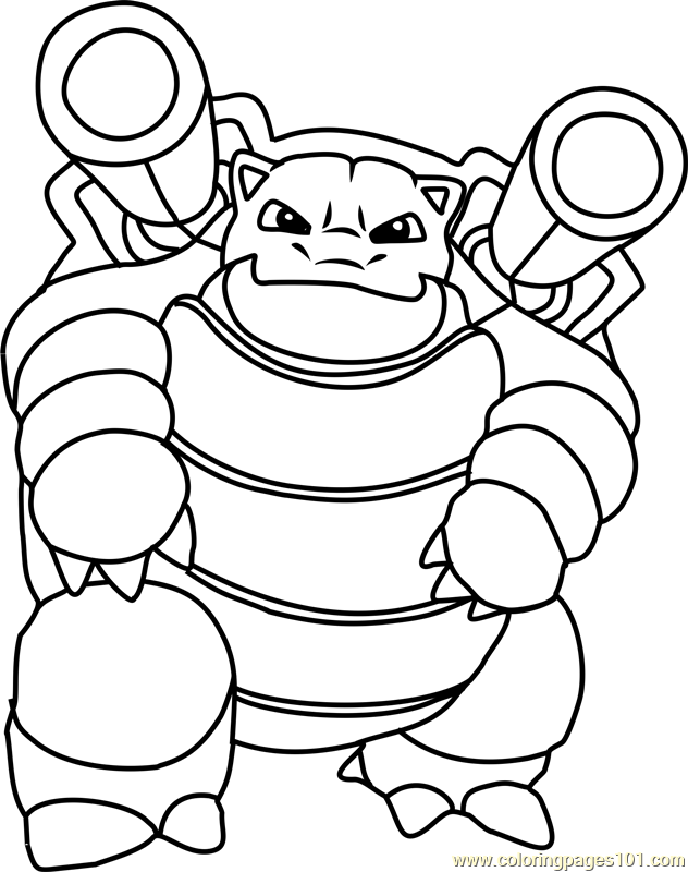 632x800 Blastoise Pokemon Coloring Page