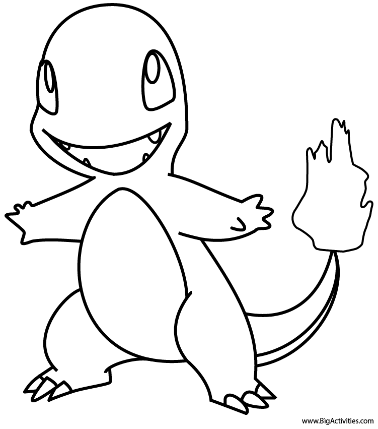 751x851 Charmander Coloring Pages Charmander Coloring Page Pokemon