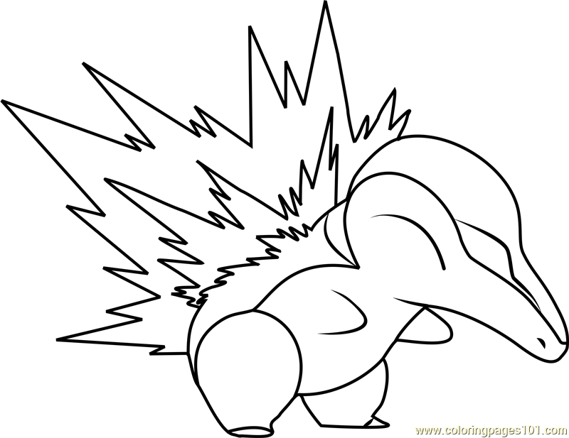 800x617 Cyndaquil Pokemon Coloring Page