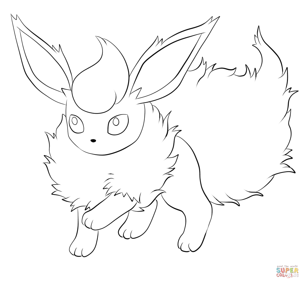 1052x980 Flareon Coloring Pages