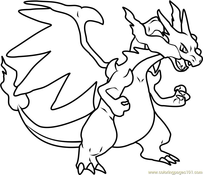 800x693 Mega Charizard X Pokemon Coloring Page Pokeman Coloring Pages
