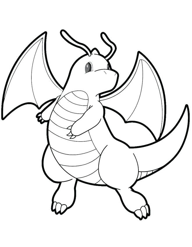660x847 Pokemon Coloring Pages Dragonite Well Suited Design Coloring Pages