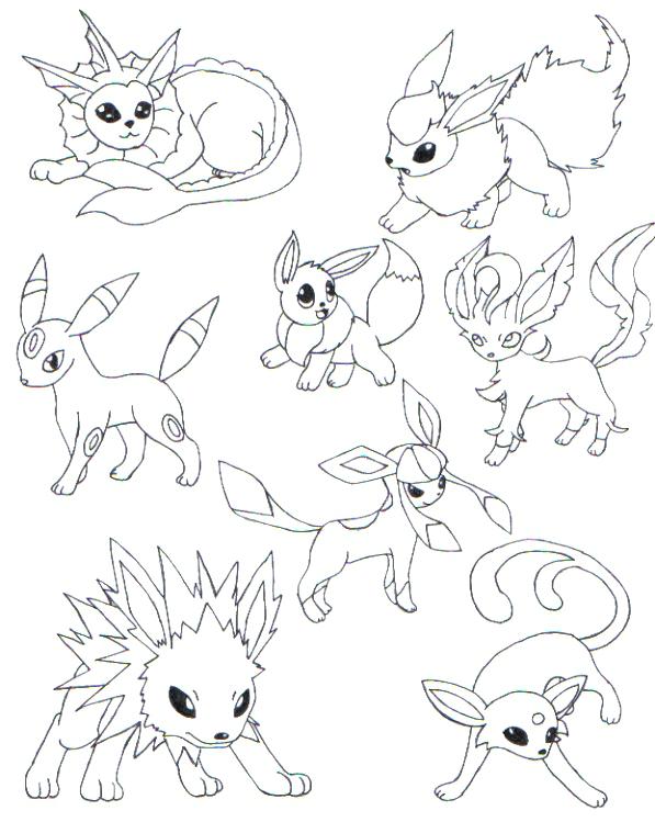 597x749 Eevee Pokemon Colouring Pages Coloring Pages Pokemon Coloring