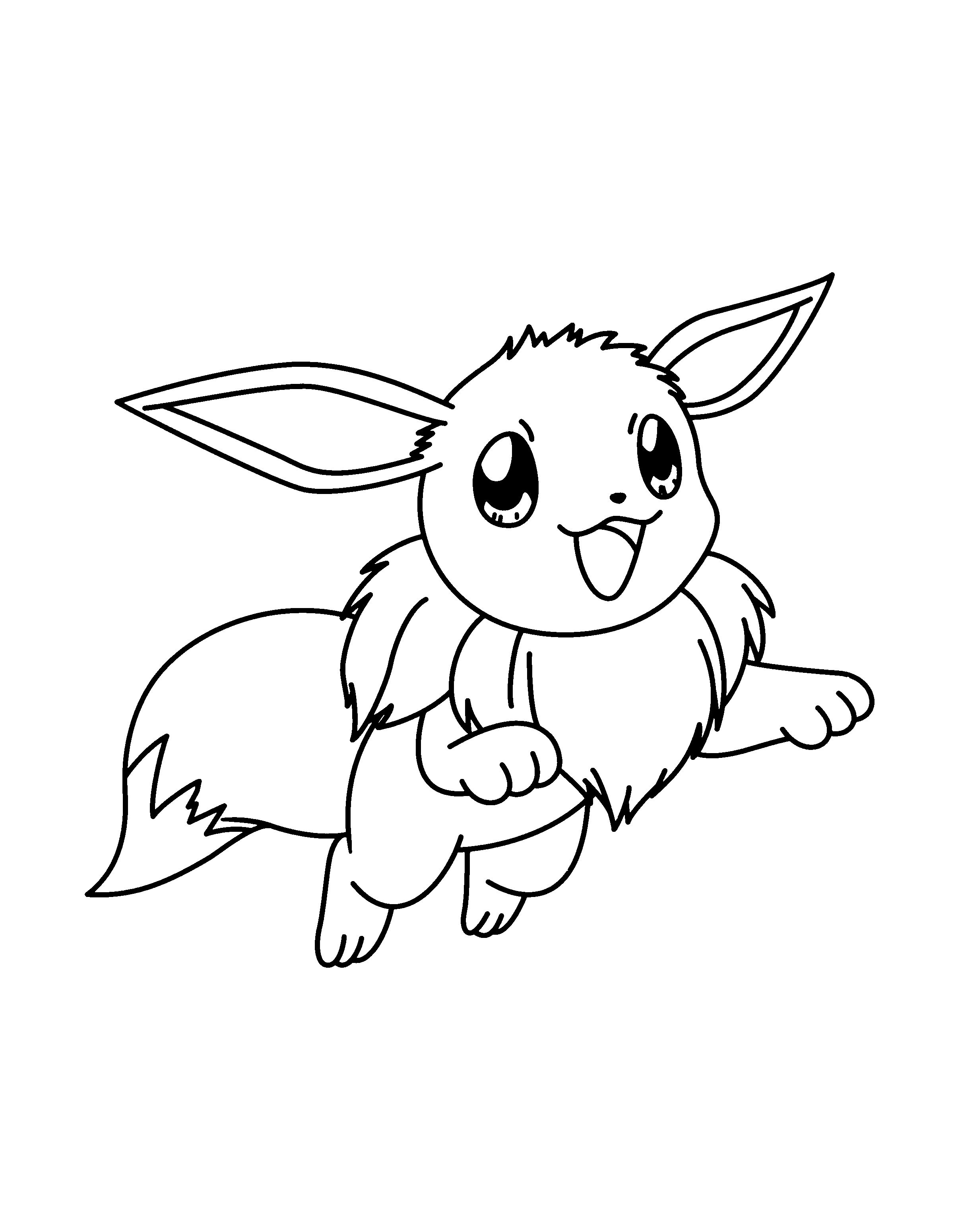 2400x3100 Pokemon Coloring Pages Eevee Evolutions