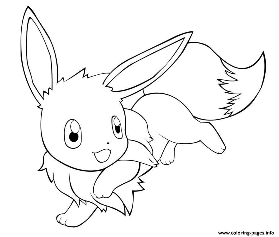900x765 Cute Eevee Pokemon Coloring Pages Printable