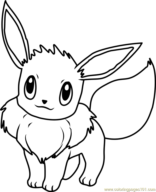 651x800 Eevee Pokemon Coloring Page