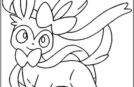 469x304 Pokemon Coloring Pages Eevee Evolutions Sylveon Just Colorings