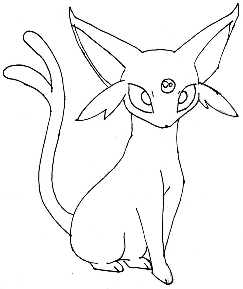 800x949 Pokemon Umbreon Coloring Pages