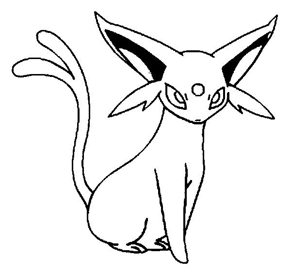 600x560 Espeon Pokemon Pokemon Coloring