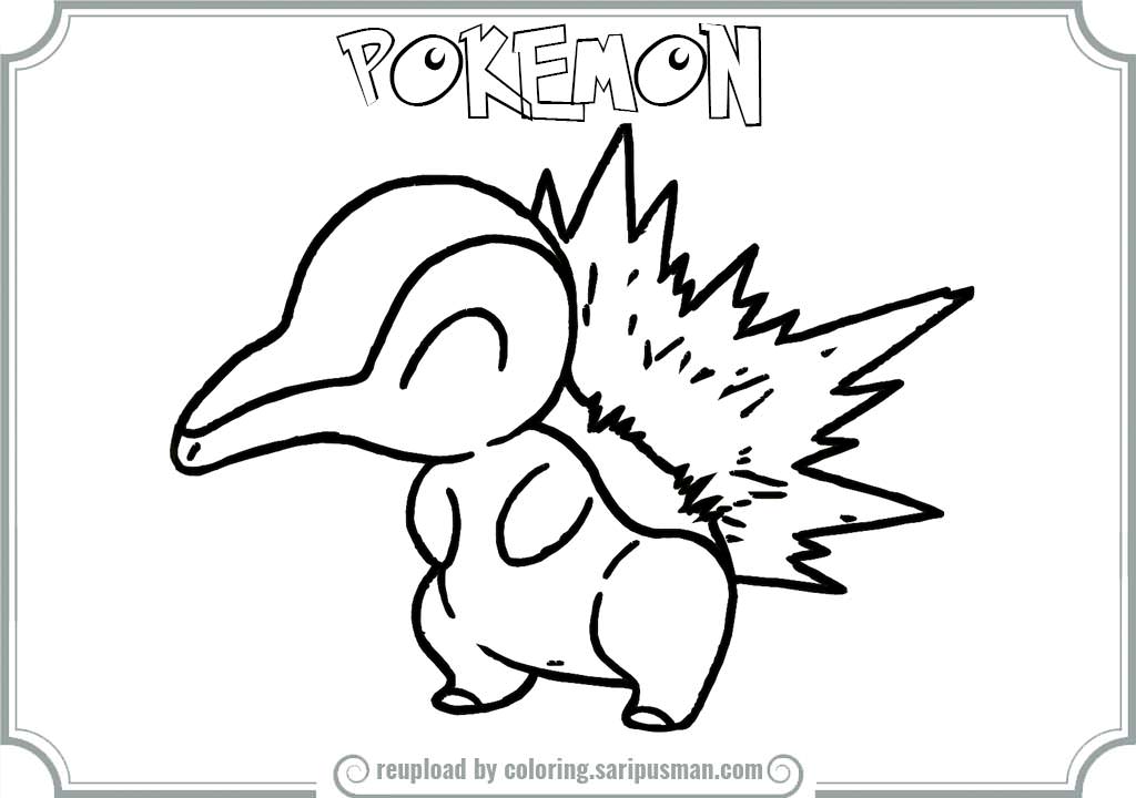 1024x720 Pokemon Coloring Pages Cyndaquil