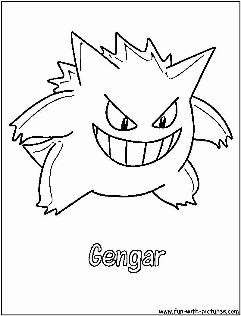 800x1050 Pokemon Coloring Pages Gengar Pokemon Coloring Sheets
