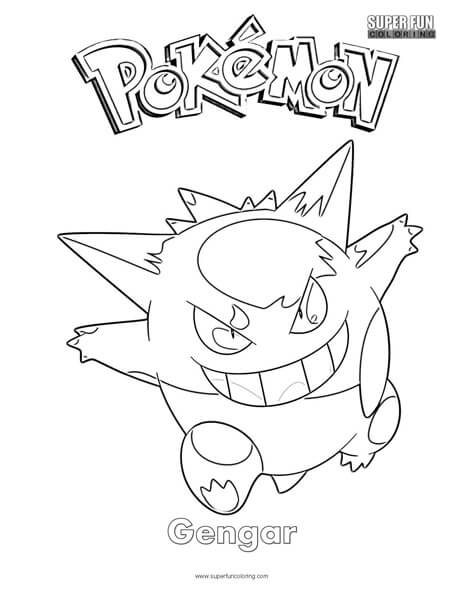 464x600 Gengar Coloring Page