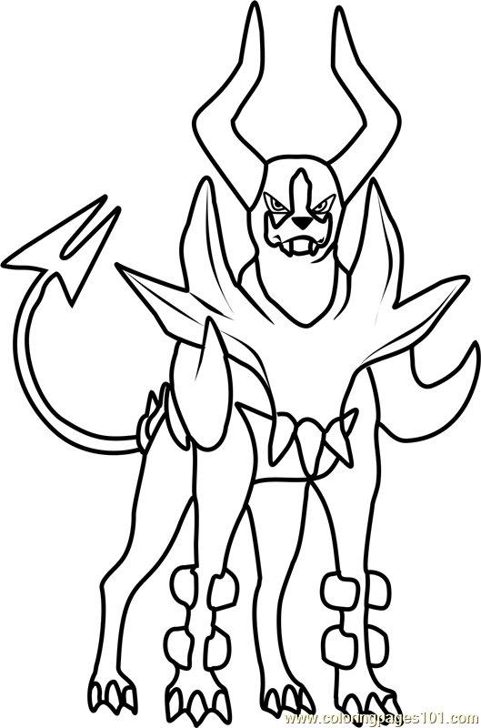 529x800 Mega Houndoom Pokemon Coloring Page