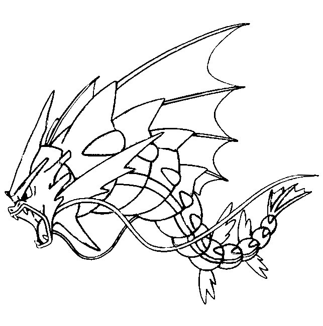 643x650 Coloring Page Mega Evolved Pokemon Mega Gyarados