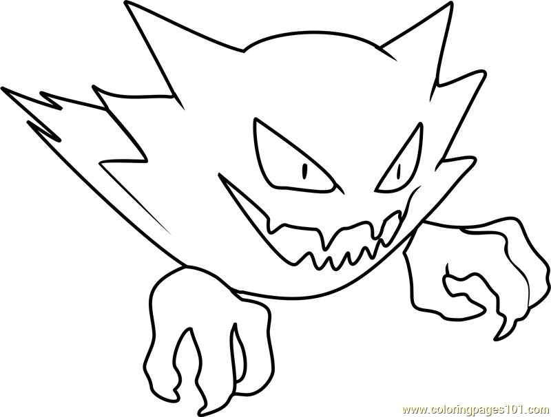 800x606 Haunter Pokemon Coloring Page