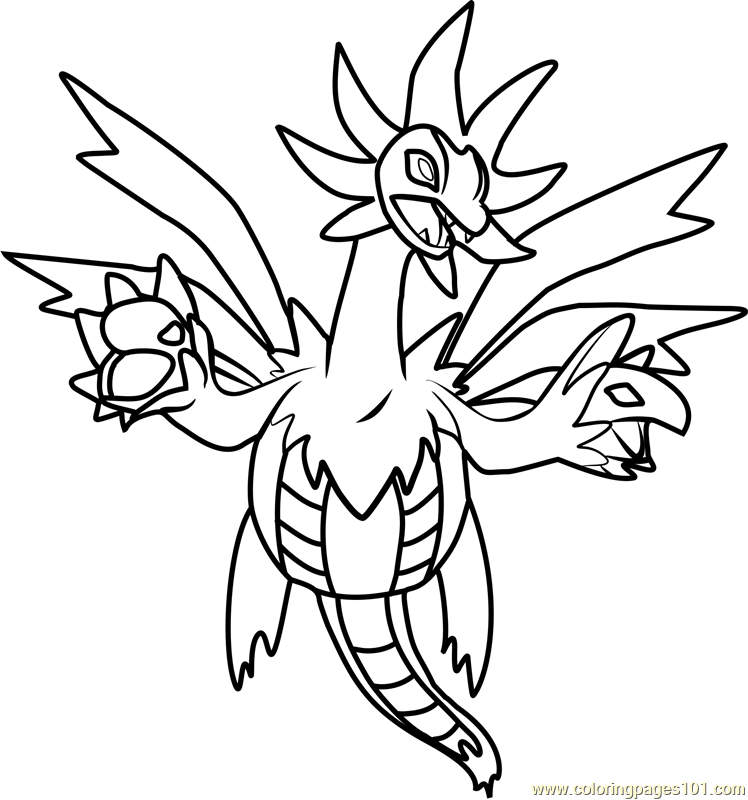 748x800 Hydreigon Pokemon Coloring Page