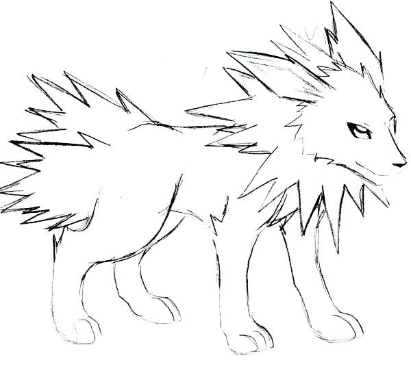 600x545 Jolteon Coloring Pages Coloring Pages Stock Coloring Pages