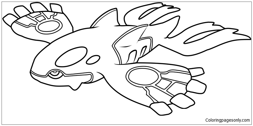 813x404 Kyogre Pokemon Coloring Page