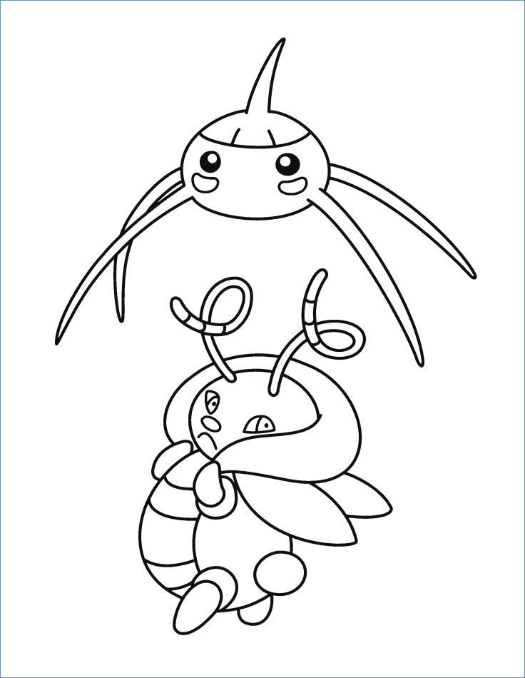 736x950 Doduo Pokemon Coloring Page
